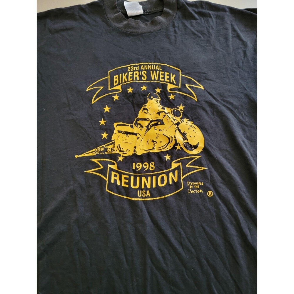 VTG Louisville, KY 23rd Annual Biker's Week 1998 REUNION USA Sz XL *flaws/holes*